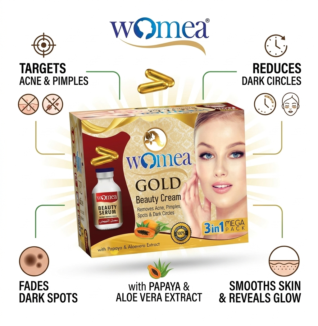 Womea Gold 3-in-1 Mega Pack with Serum and Capsule