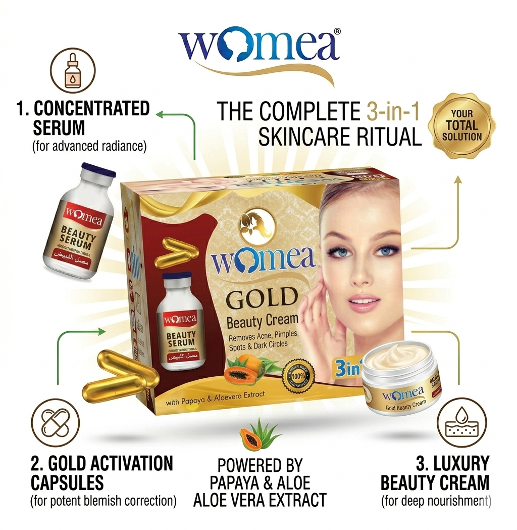 Womea Gold 3-in-1 Mega Pack with Serum and Capsule