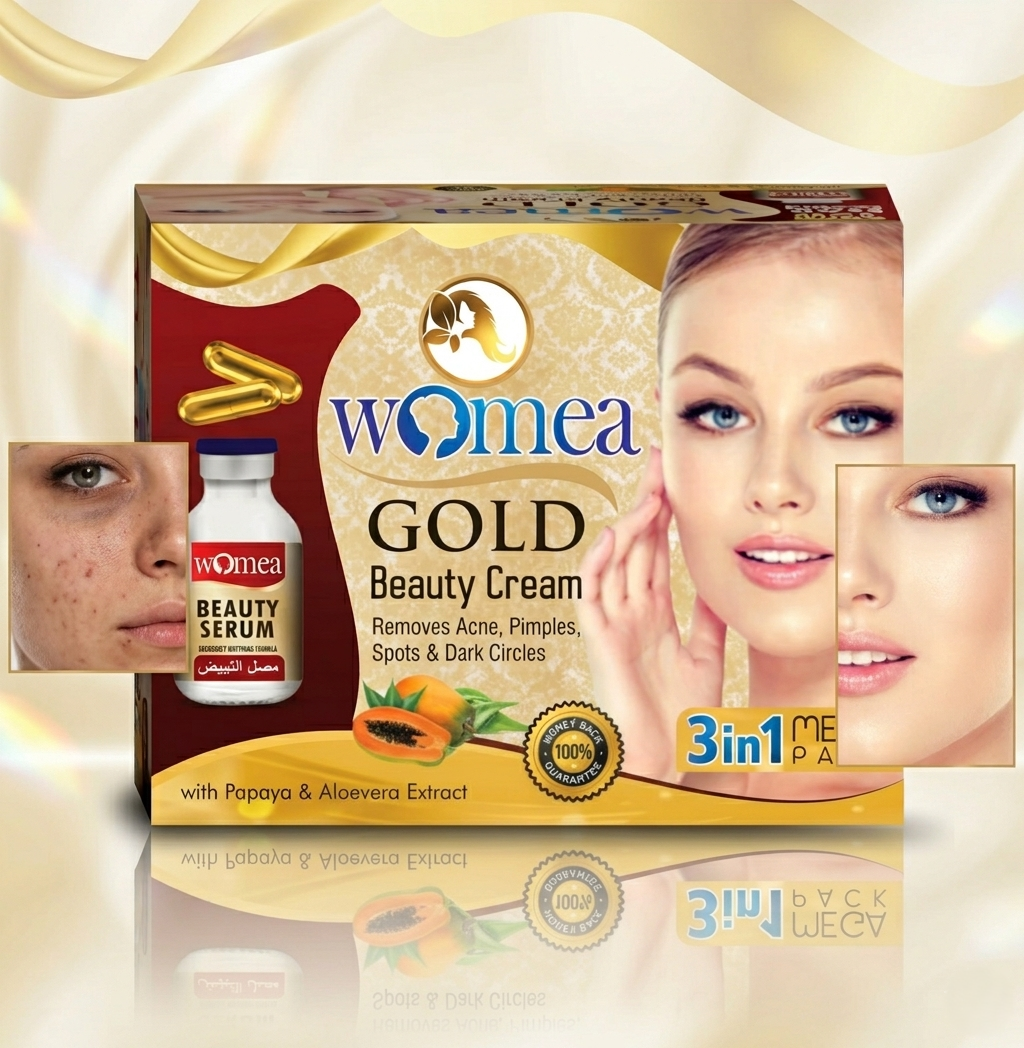 Womea Gold 3-in-1 Mega Pack with Serum and Capsule