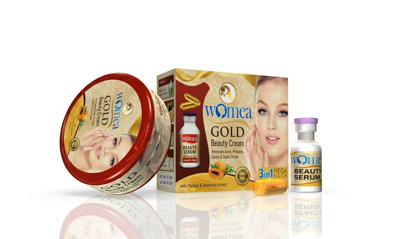 Womea Gold 3-in-1 Mega Pack with Serum and Capsule